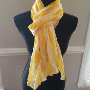 BUNDLE ME! 2/$15 SCARVES.  YELLOW AND WHITE SCARF